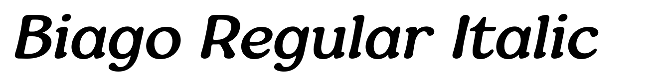 Biago Regular Italic